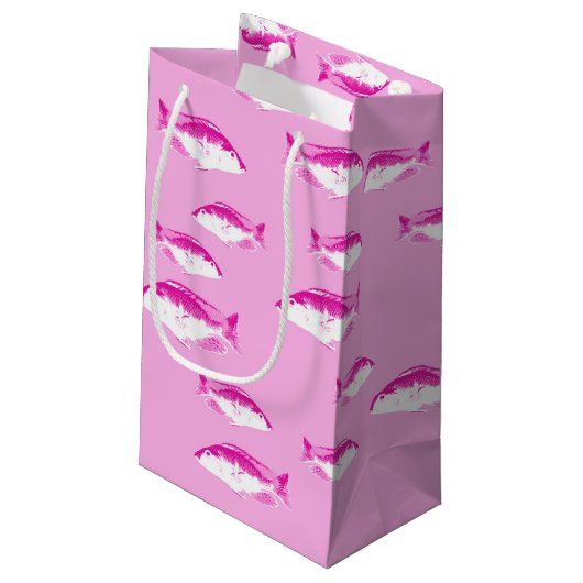 Roze vis klein cadeauzakje (Achterkant Gekanteld)