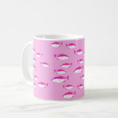 Roze vis koffiemok (Voorkant links)