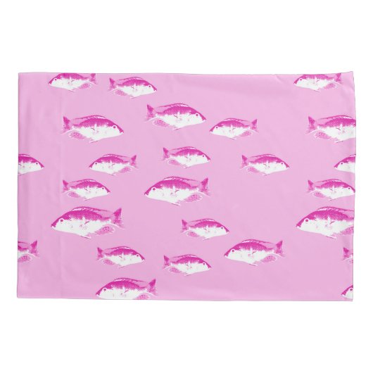 Roze vis kussensloop (Achterkant)