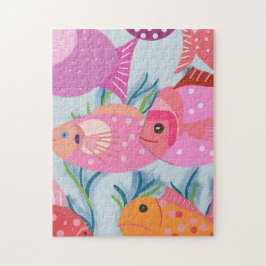 Roze vis legpuzzel