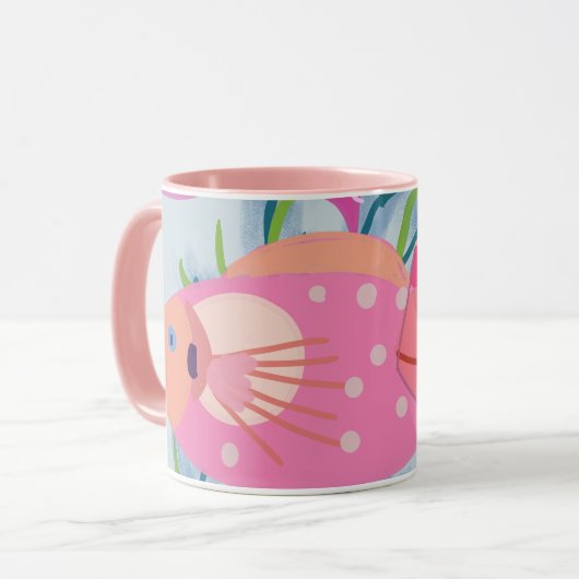 Roze vis mok (Voorkant links)