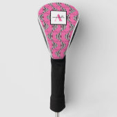Roze Vis Monogram Golfheadcover (Voorkant)