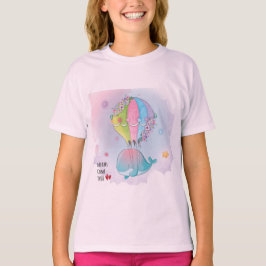Roze vis ontwerp t-shirt