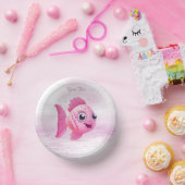 Roze vis papieren kom (Feest)