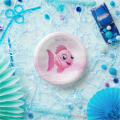 Roze vis papieren kom (Feest)