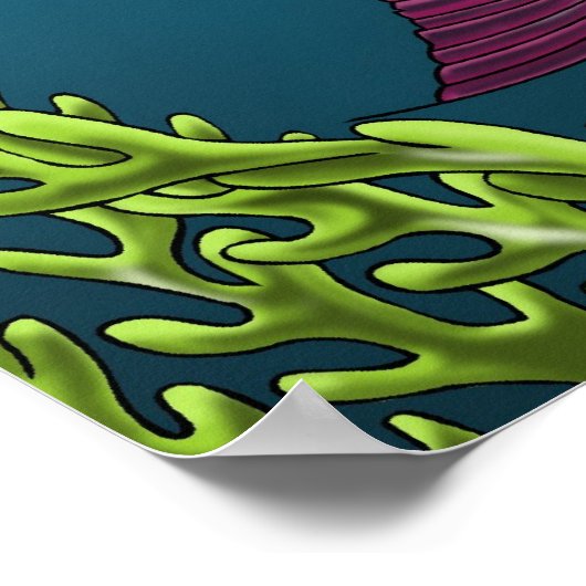 Roze vis Poster (Hoek)