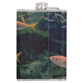 Roze vis Shoal Onderwater foto gepersonaliseerd Heupfles (Achterkant)