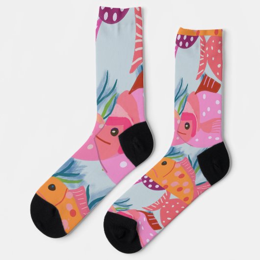 Roze vis sokken (Links)