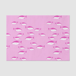 Roze vis tissuepapier