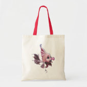 roze vis tote bag (Voorkant)