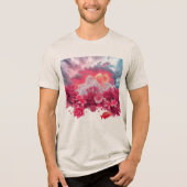 Roze vis Tri-Blend shirt (Voorkant)