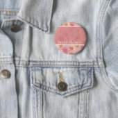 roze vis ~ vrijgezellenfeest ronde button 5,7 cm (In situ)