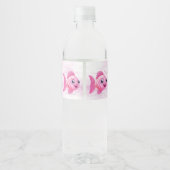 Roze Vis Water Fles Etiket (Achterkant)