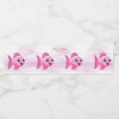 Roze Vis Water Fles Etiket (Enkel label)