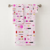 Roze Visagist Glam Patroon Bad Handdoek (Insitu)