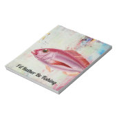  roze visgraatgrunge Kijk Notitieblok (Linkerzijde)