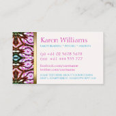 Roze Visionary Goddess Tarot Visitekaartjes (Achterkant)