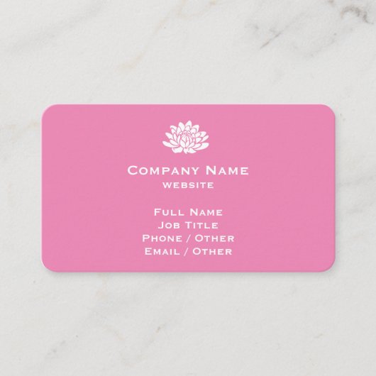 Roze Visitekaartje (Voorkant)