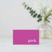 roze. visitekaartje (Staand voorkant)