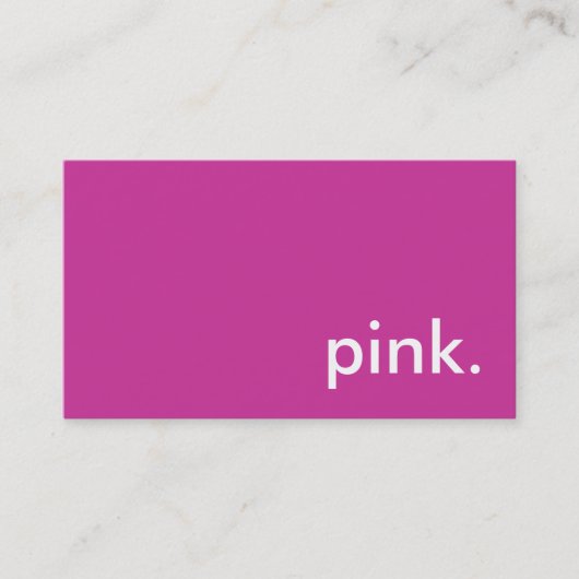 roze. visitekaartje (Voorkant)