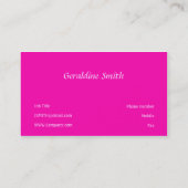 Roze Visitekaartje (Achterkant)