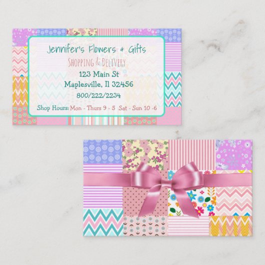  roze Visitekaartje (Voorkant / Achterkant)