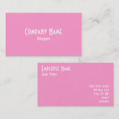 Roze Visitekaartje (Voorkant / Achterkant)
