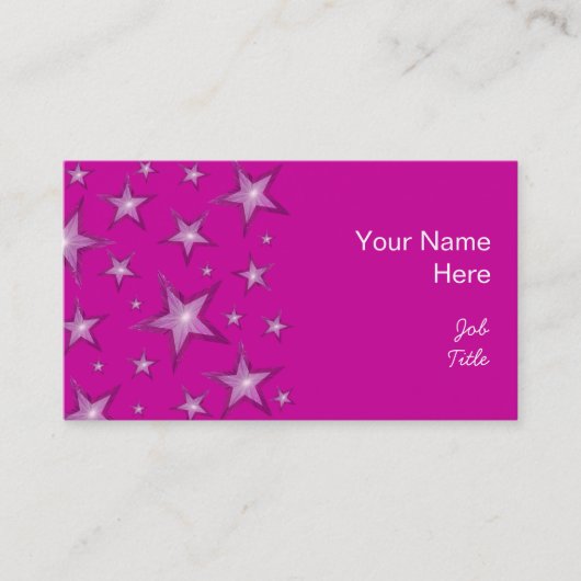 Roze visitekaartje (Voorkant)