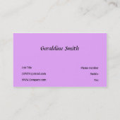 Roze Visitekaartje (Achterkant)