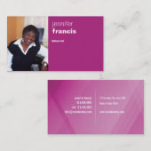 Roze Visitekaartje (Voorkant / Achterkant)