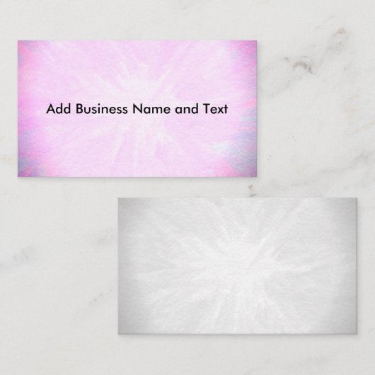 roze visitekaartje (Voorkant / Achterkant)