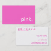 roze visitekaartje (Voorkant / Achterkant)