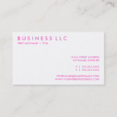 roze visitekaartje (Achterkant)