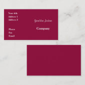 Roze Visitekaartje (Voorkant / Achterkant)