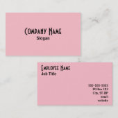 Roze Visitekaartje (Voorkant / Achterkant)