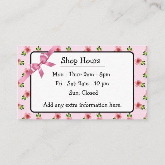  Roze Visitekaartje (Achterkant)