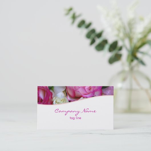 Roze Visitekaartje (Staand voorkant)