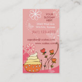 Roze Visitekaartje Cupcakes (Achterkant)