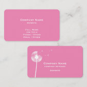 Roze Visitekaartje Dandelion (Voorkant / Achterkant)