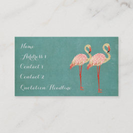 Roze Visitekaartje Flamingos
