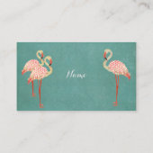 Roze Visitekaartje Flamingos (Achterkant)