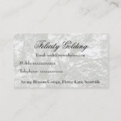 Roze Visitekaartje Flowery (Achterkant)