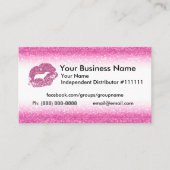 Roze Visitekaartje Glitter (Voorkant)