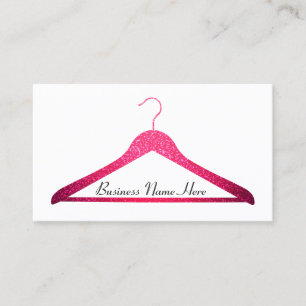 Roze Visitekaartje Glitter Hanger