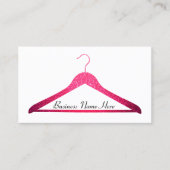 Roze Visitekaartje Glitter Hanger (Voorkant)