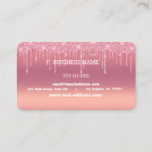 Roze Visitekaartje met druppelaar (Achterkant)
