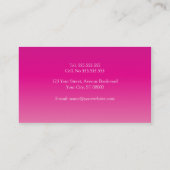 Roze Visitekaartje met gewoon verloop en eenvoudig (Achterkant)