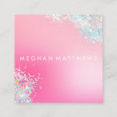 Roze Visitekaartje met pierkant voor de Sparkle-st (Voorkant)