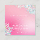 Roze Visitekaartje met pierkant voor de Sparkle-st (Achterkant)