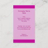 Roze visitekaartje roze streep verticaal (Achterkant)